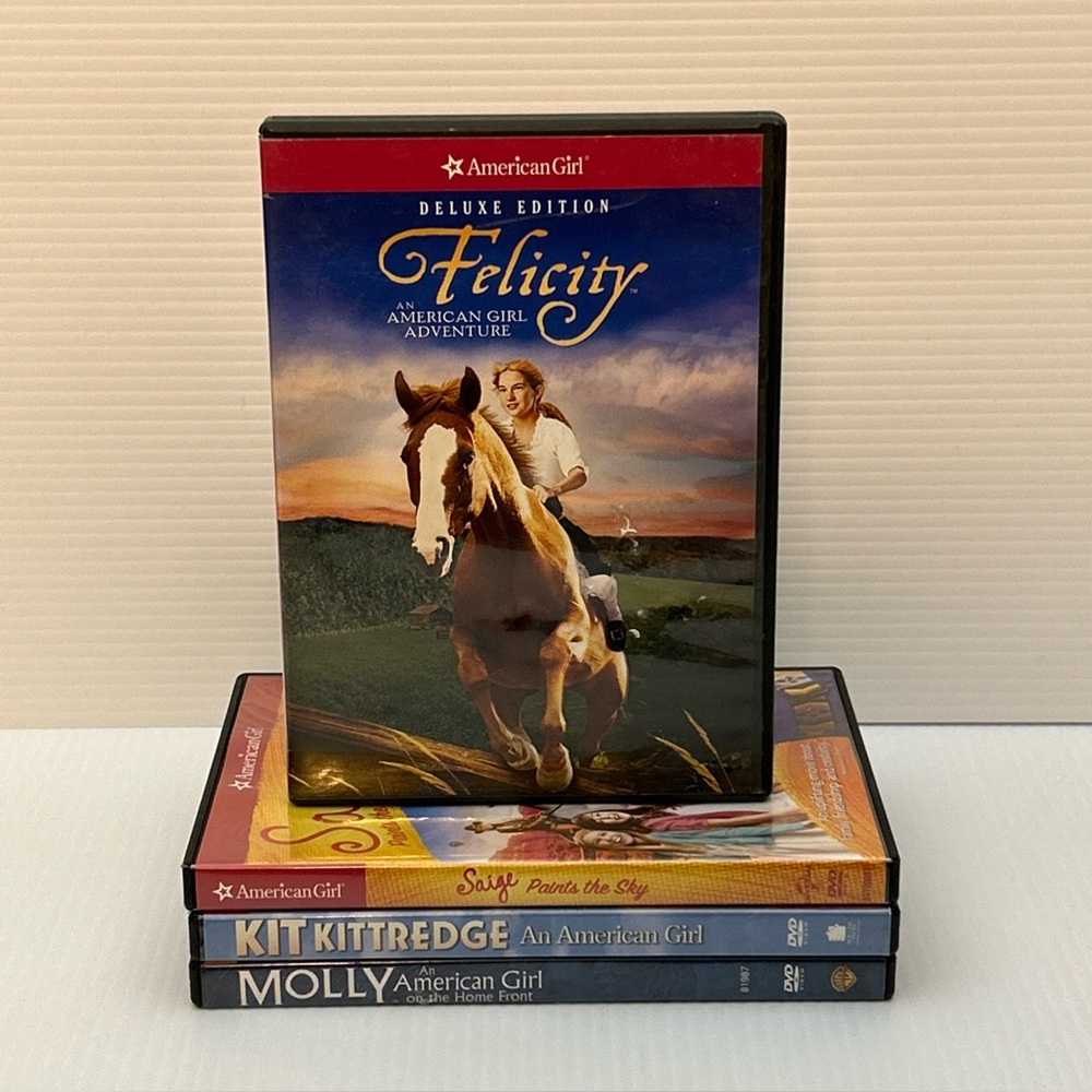 American Girl DVD Lot (4) Kit Kittredge Felicity Saige Molly Adventures